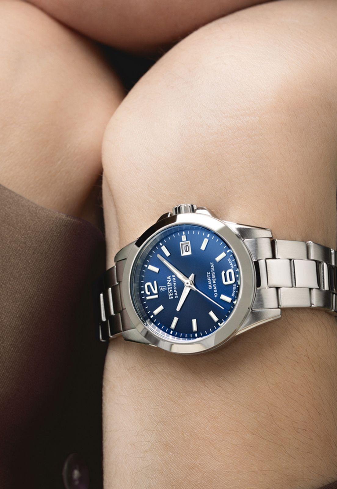 Reloj F20049/5 Festina Swiss Azul Mujer Acero Clásico-2