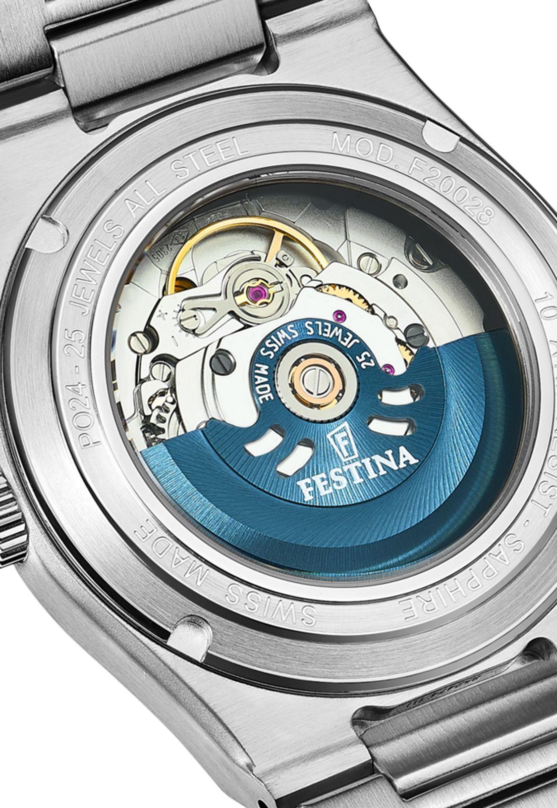 Reloj F20053/1 Festina Swiss Plateado Hombre Automático-4