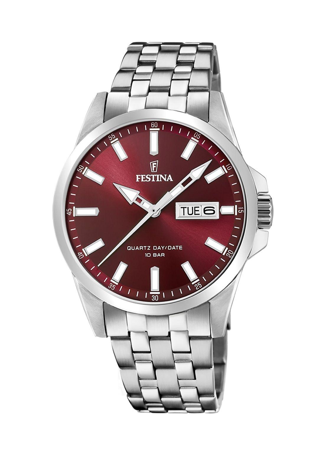 Reloj F20357/G Festina Hombre Plateado Acero Clasico-0