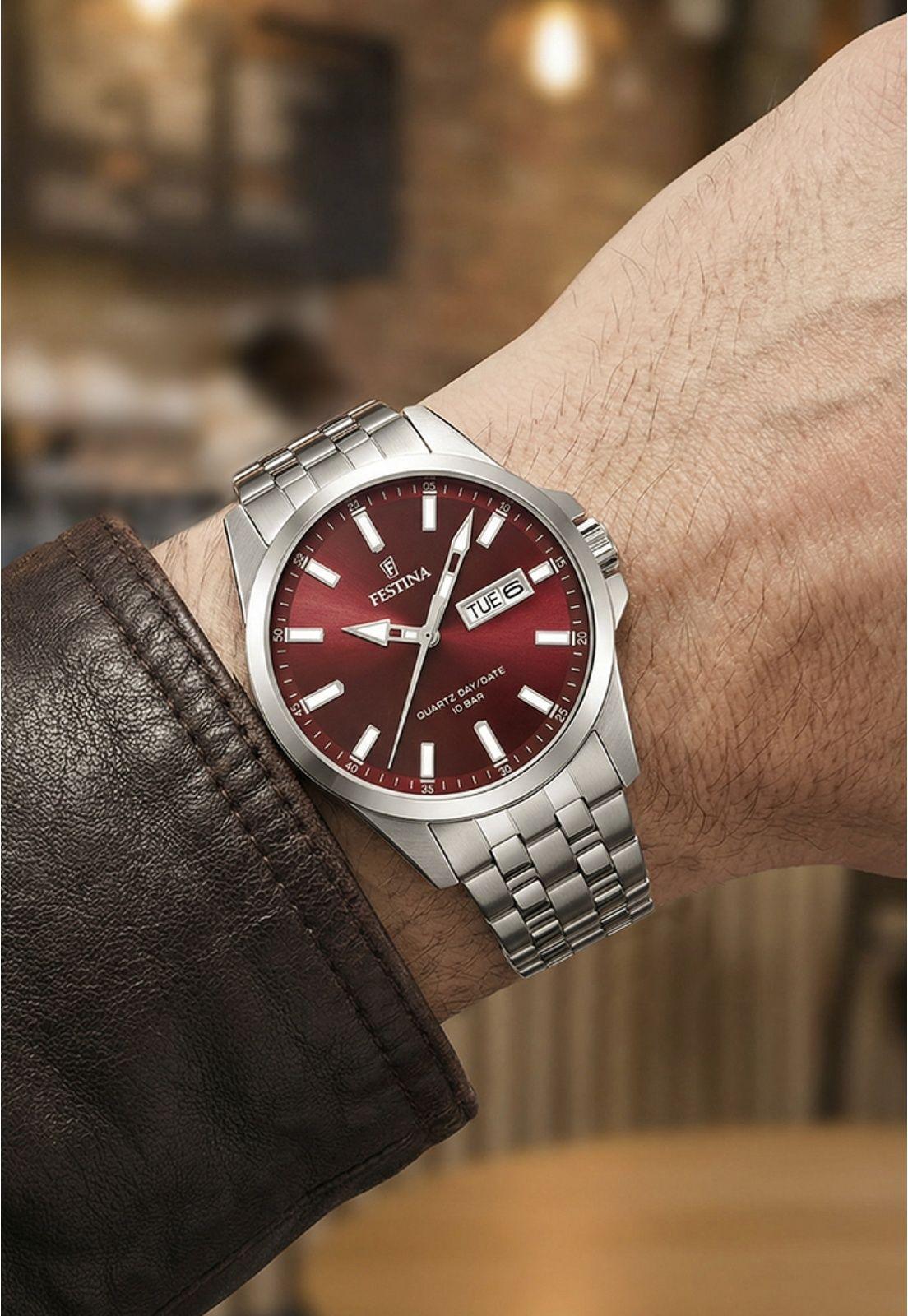 Reloj F20357/G Festina Hombre Plateado Acero Clasico-2