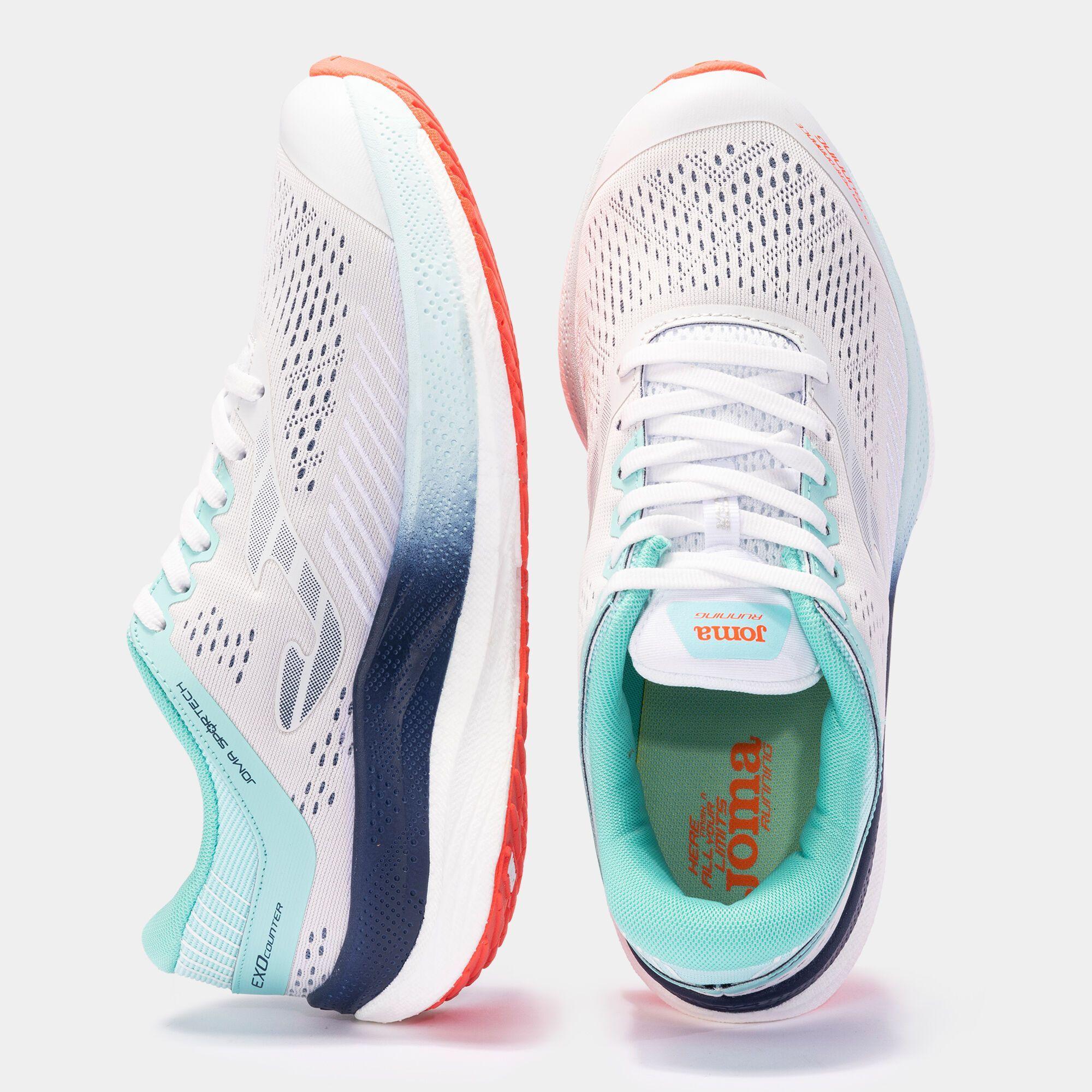 ZAPATILLAS RUNNING LIDER 22 HOMBRE BLANCO TURQUESA JOMA-2
