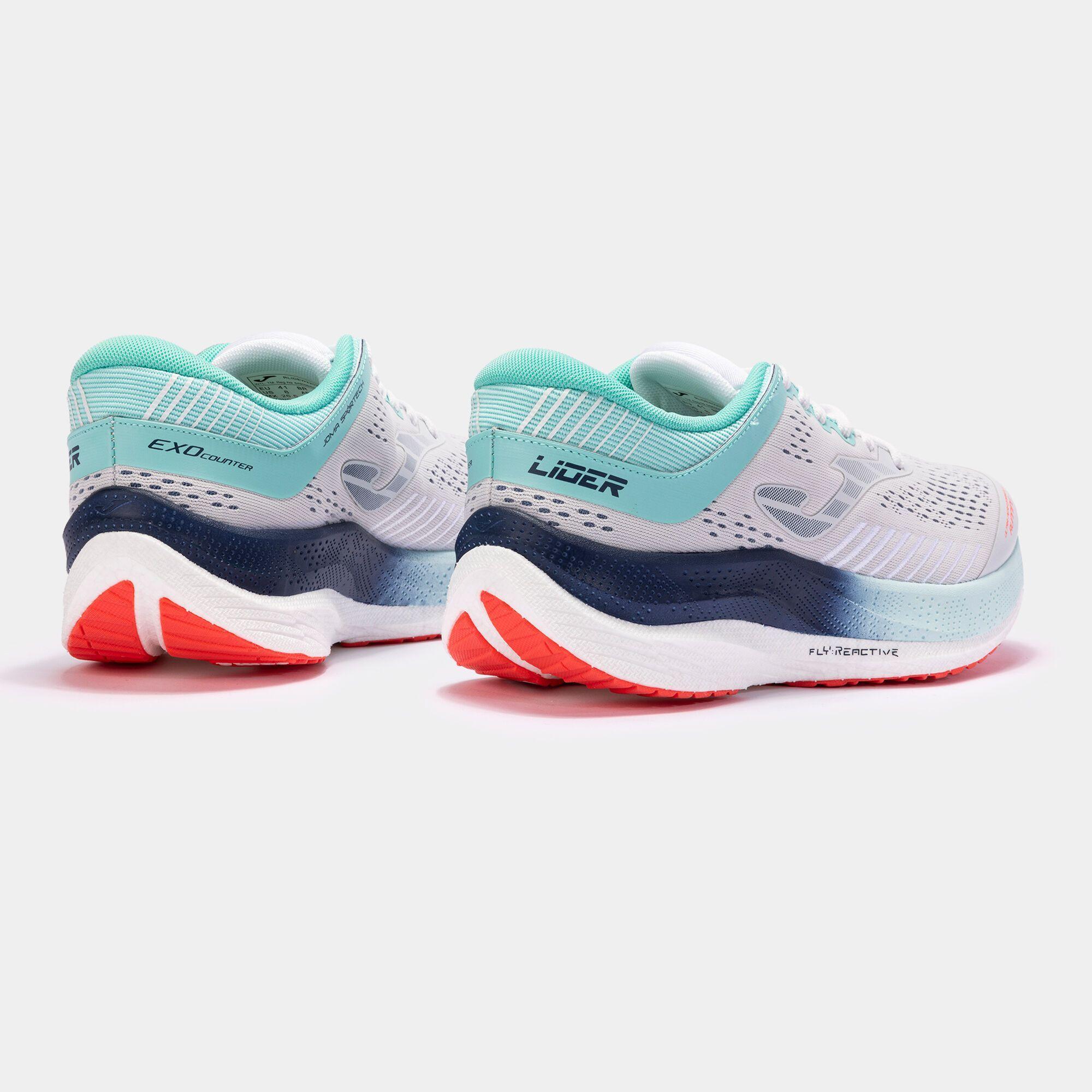 ZAPATILLAS RUNNING LIDER 22 HOMBRE BLANCO TURQUESA JOMA-3