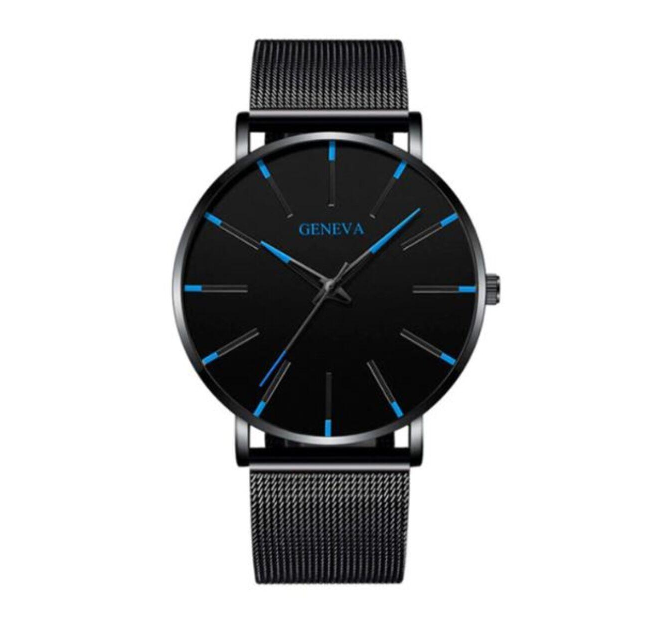 Reloj Geneva Delgado Minimalista Negro-0
