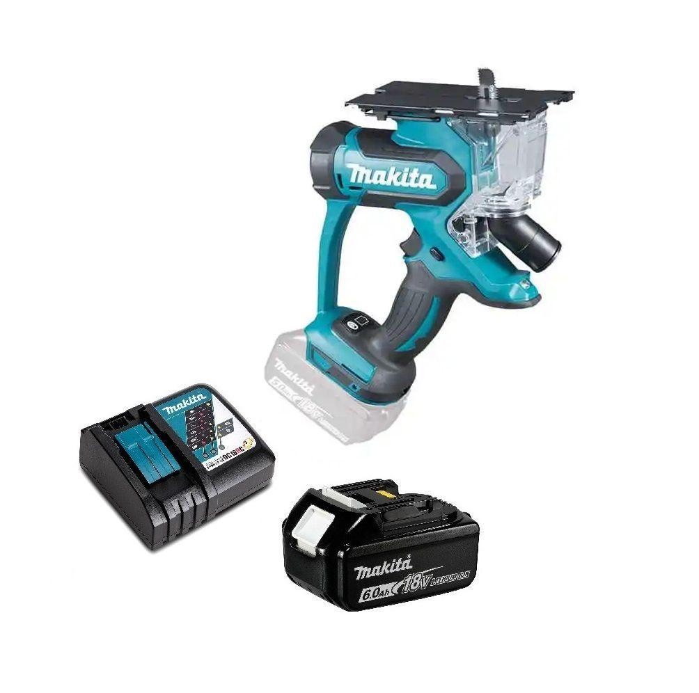 Sierra Cortadora Cajeadora 18v Volcanita Yeso Makita DSD180 6 Ah-0