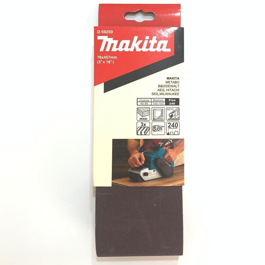 Lija de banda 76x457mm 3 piezas Makita D-59259-0