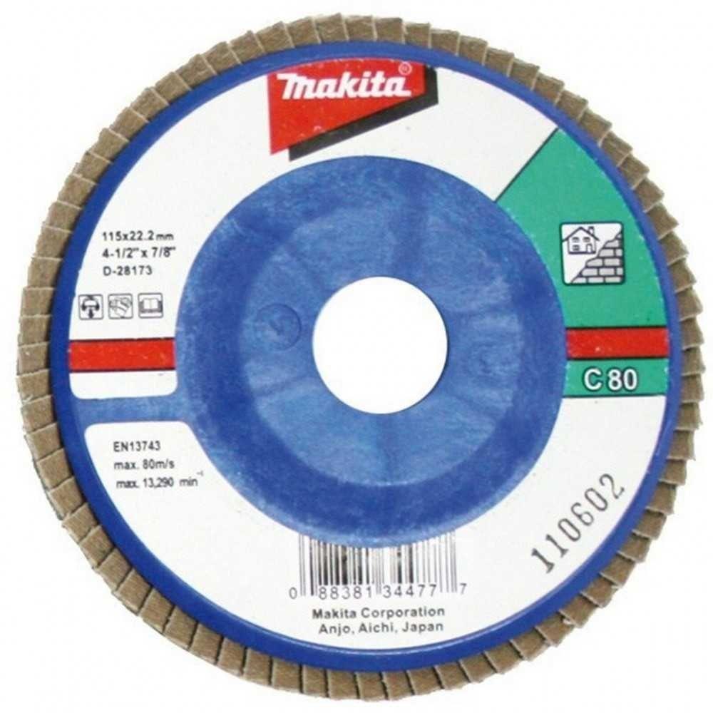 Disco Lija Flap Traslapado 4-1/2 Grano 80 Makita D-28173-0