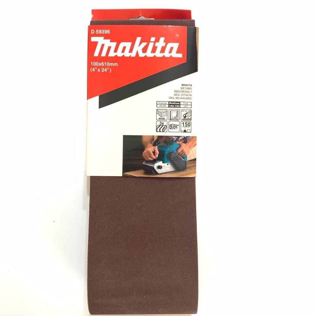 Lijas Banda (3unid) 610x100mm Grano 150 Makita D-59396-0