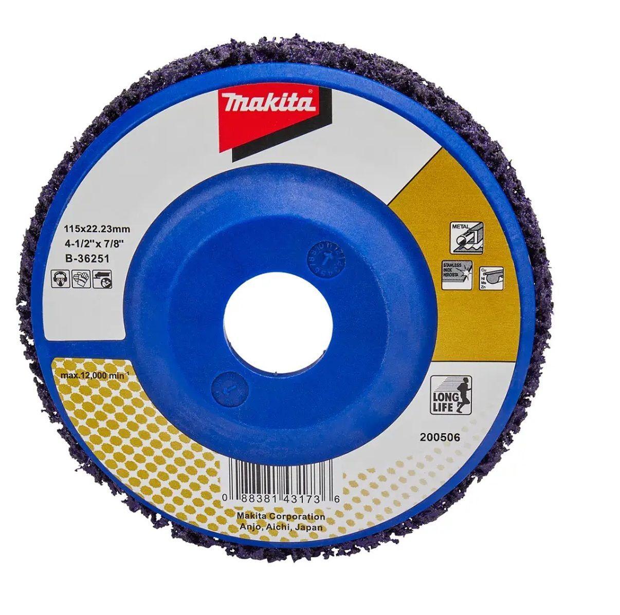 Disco Limpiador Nylon Morado 115x22.23mm B-36251 makita-0