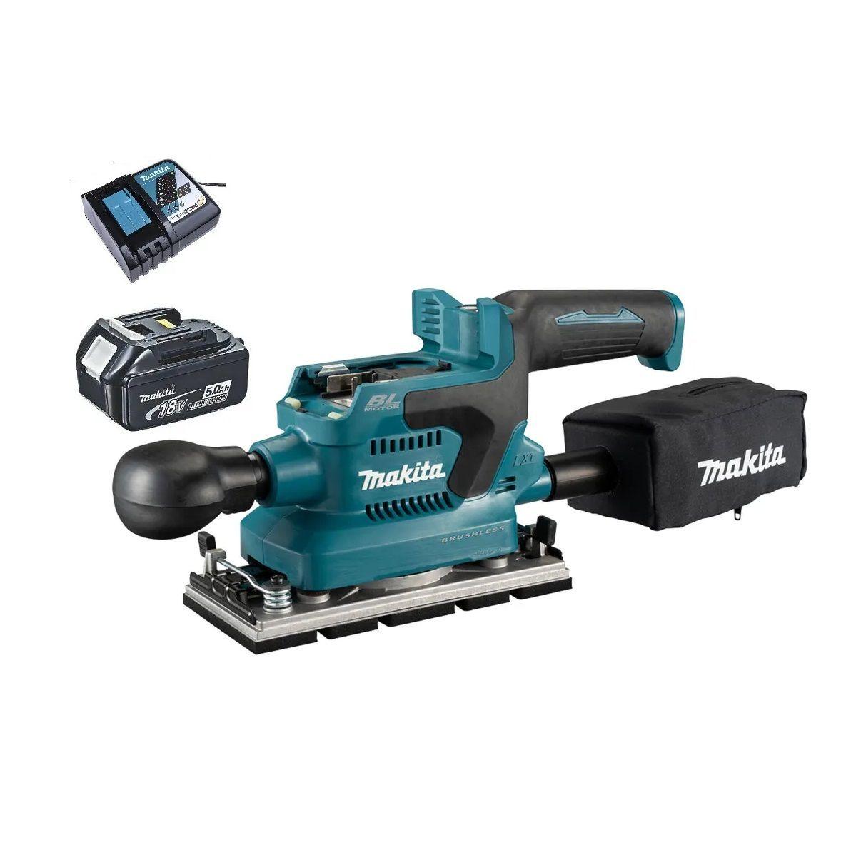 Lijadora Orbital 18v 93x185mm 12000 Opm 5 Ah Makita Dbo380-0