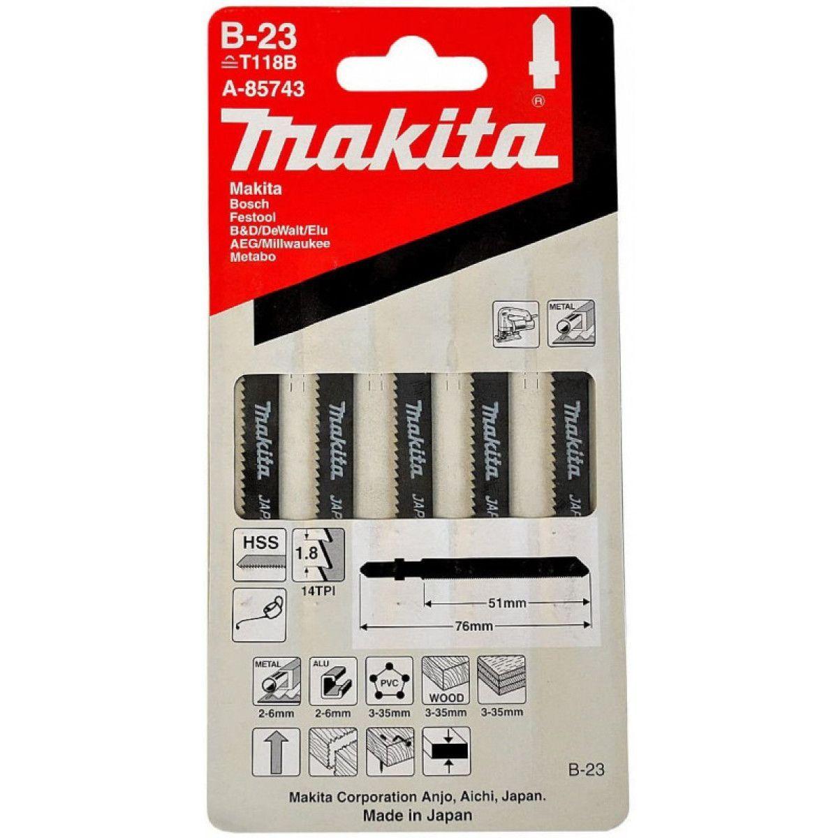 Hoja de Calar B-23 14T x 50 mm Madera Makita A-85743-0