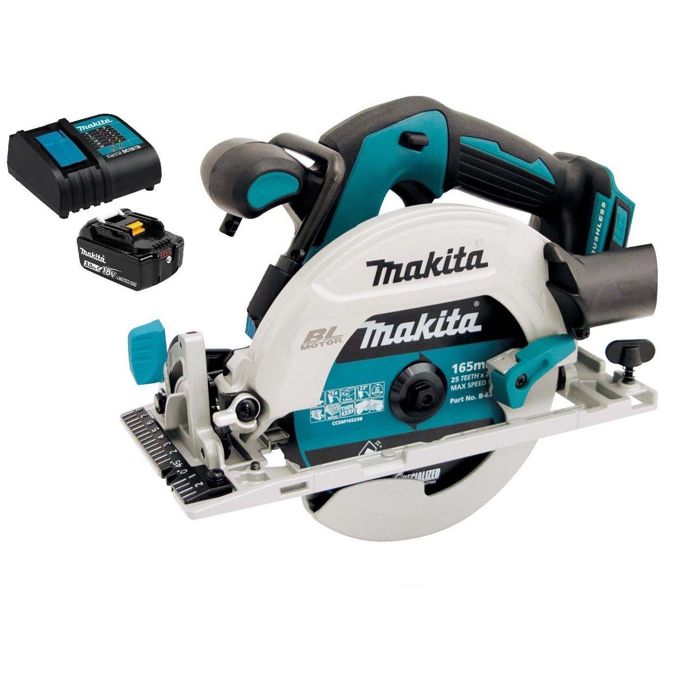 Sierra Circular 165mm 6 1 2 Bl 18v 3 Ah Makita Dhs680-0