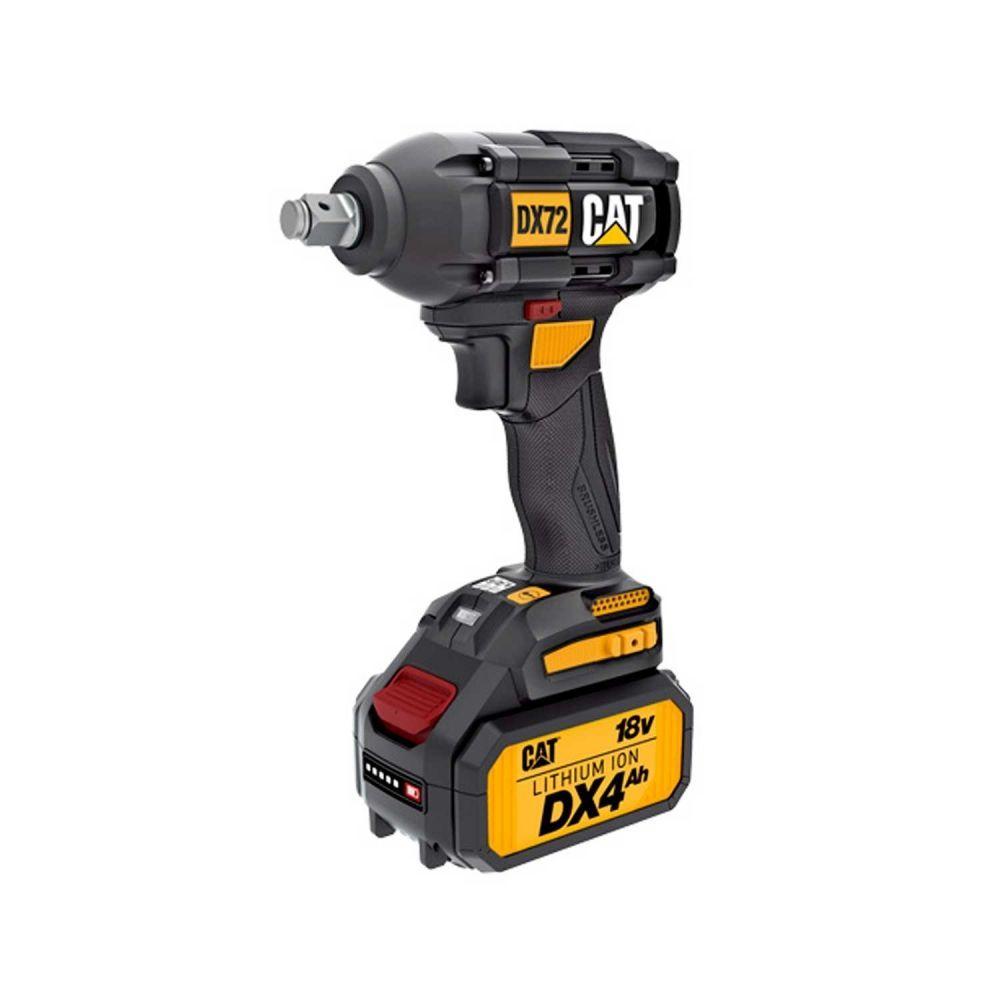 Llave Impacto Inalámbrica  350Nm - 18V Li/Ion + 2 Baterías 4 Ah+ Cargador CAT DX72-2