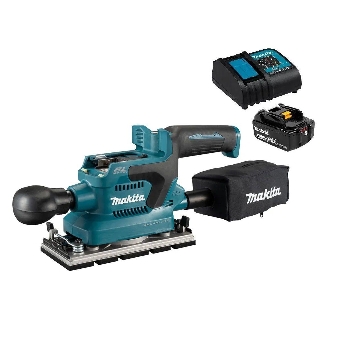 Lijadora Orbital 18v 93x185mm 12000 Opm 3 Ah Makita Dbo380-0
