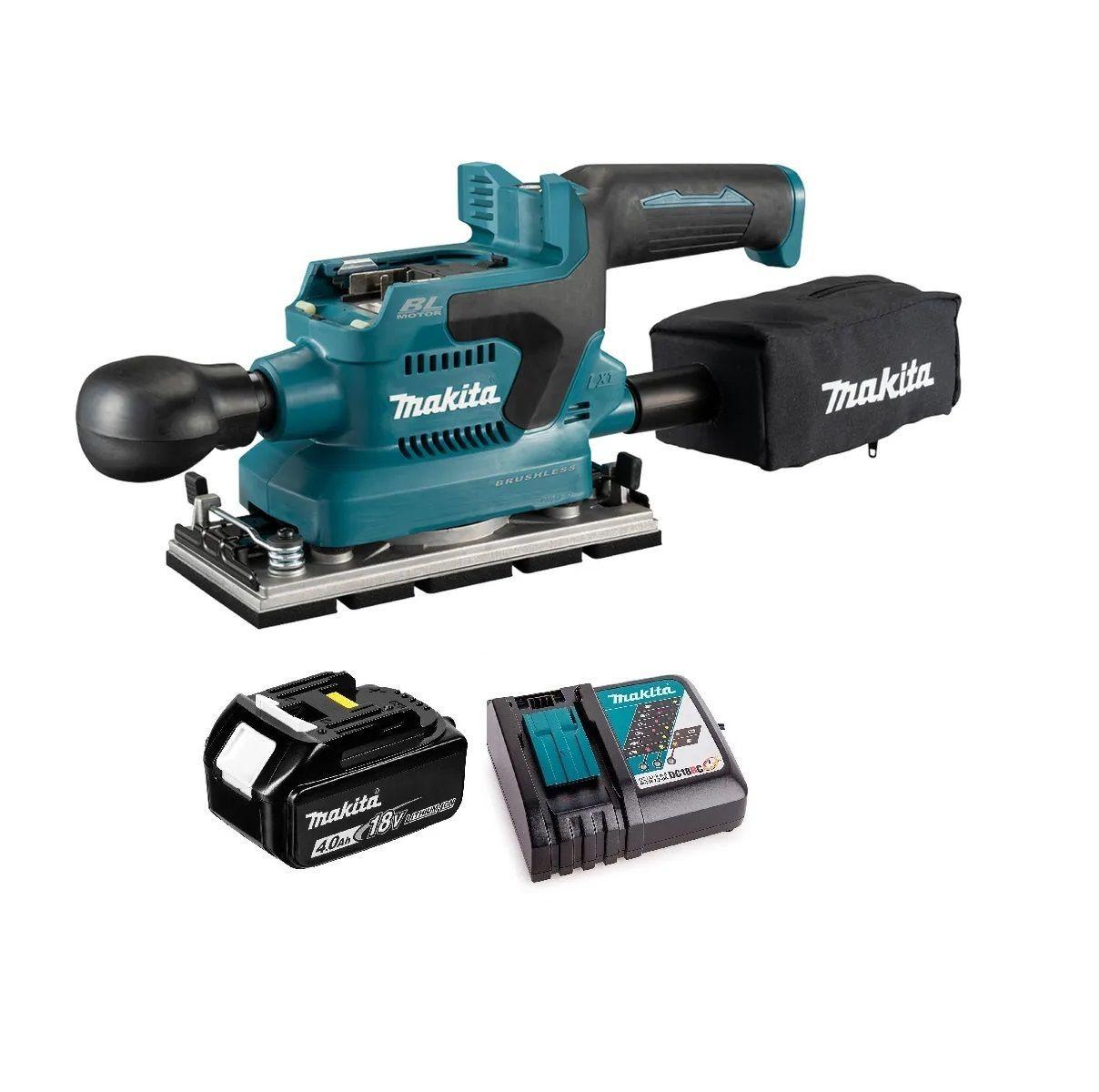 Lijadora Orbital 18v 93x185mm 12000 Opm 4 Ah Makita Dbo380-0