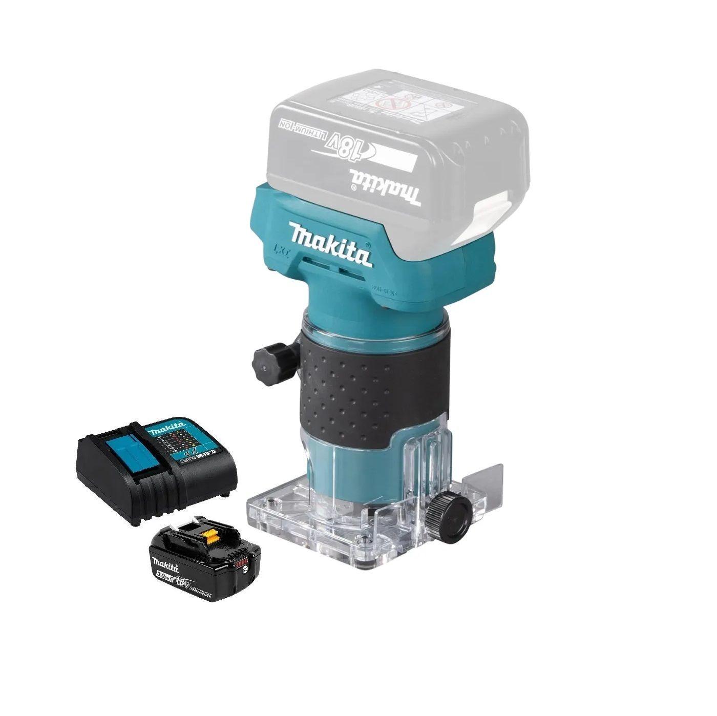 Rebajadora Inal mbrica 18V 30 000 RPM 2 5 kg BL XPT Makita DRT52 3 Ah-0