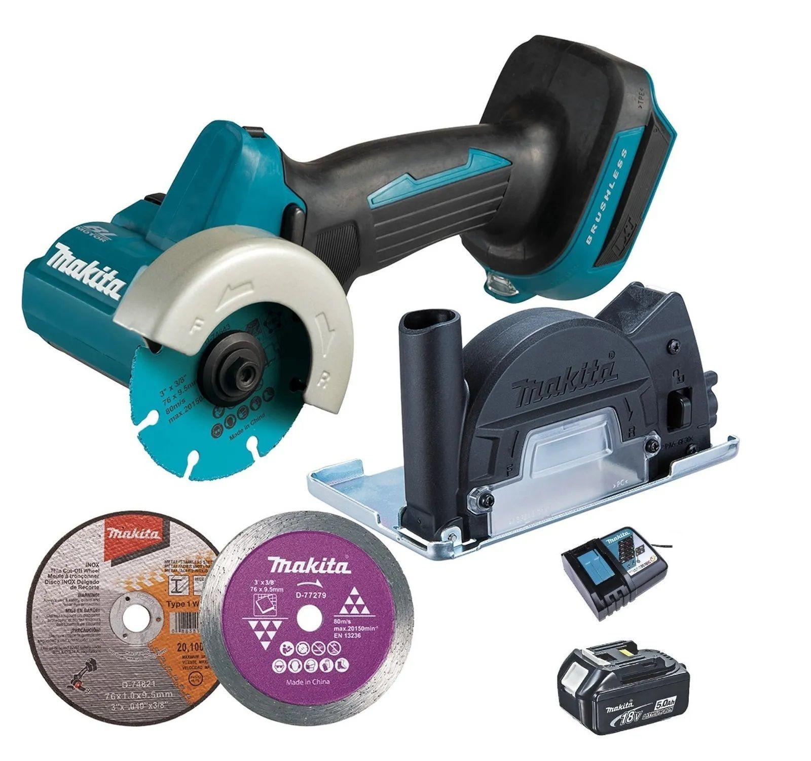 Cortador Compacto Inal mbrico 76 mm 18V Makita DMC300 5 Ah-0