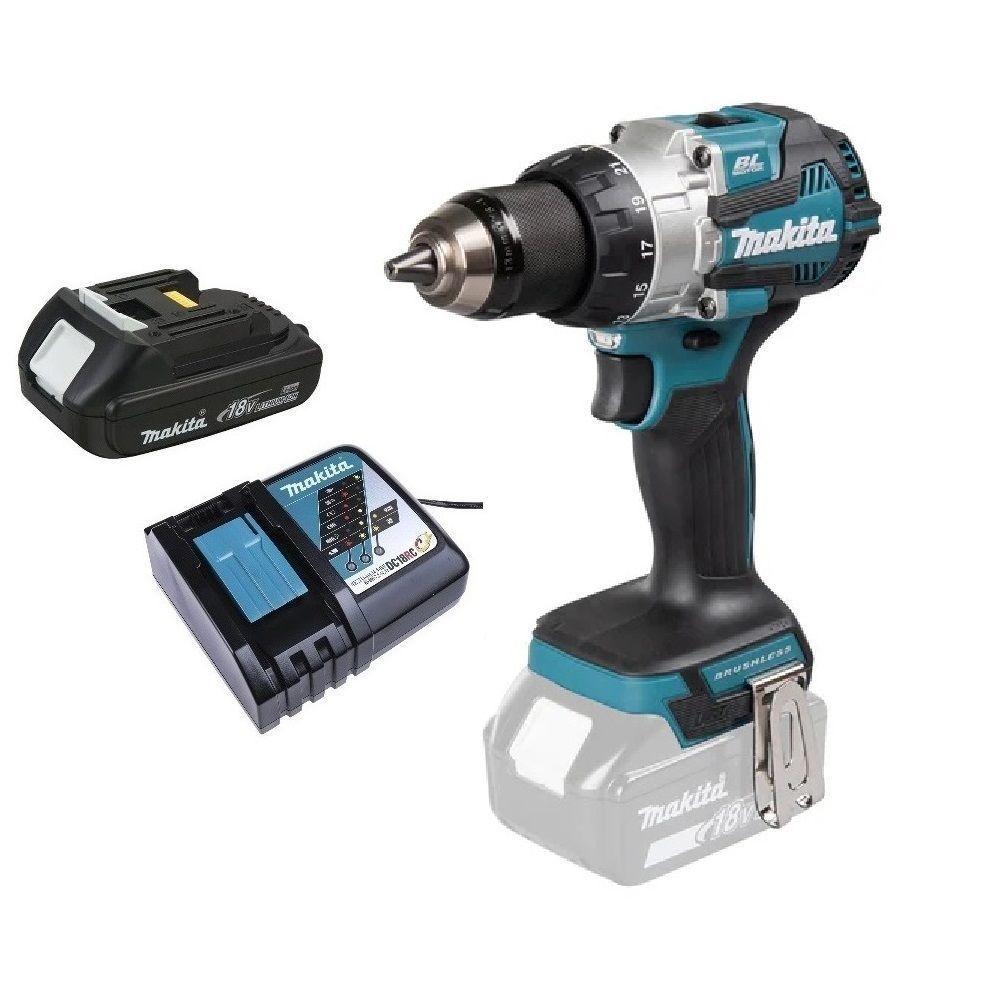Taladro Atornillado Percutor 13 mm (1/2) 110Nm Makita DHP489 (1,5 Ah)-0