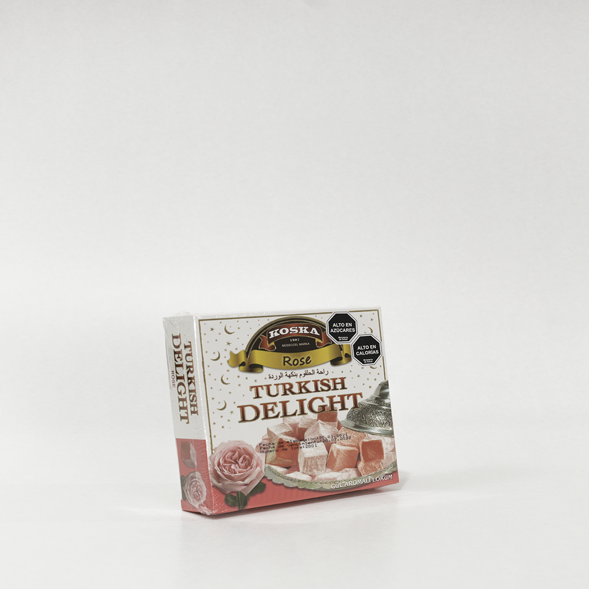 Delicia Turca lokum halkum sabor rosas Koska 200 G.-0