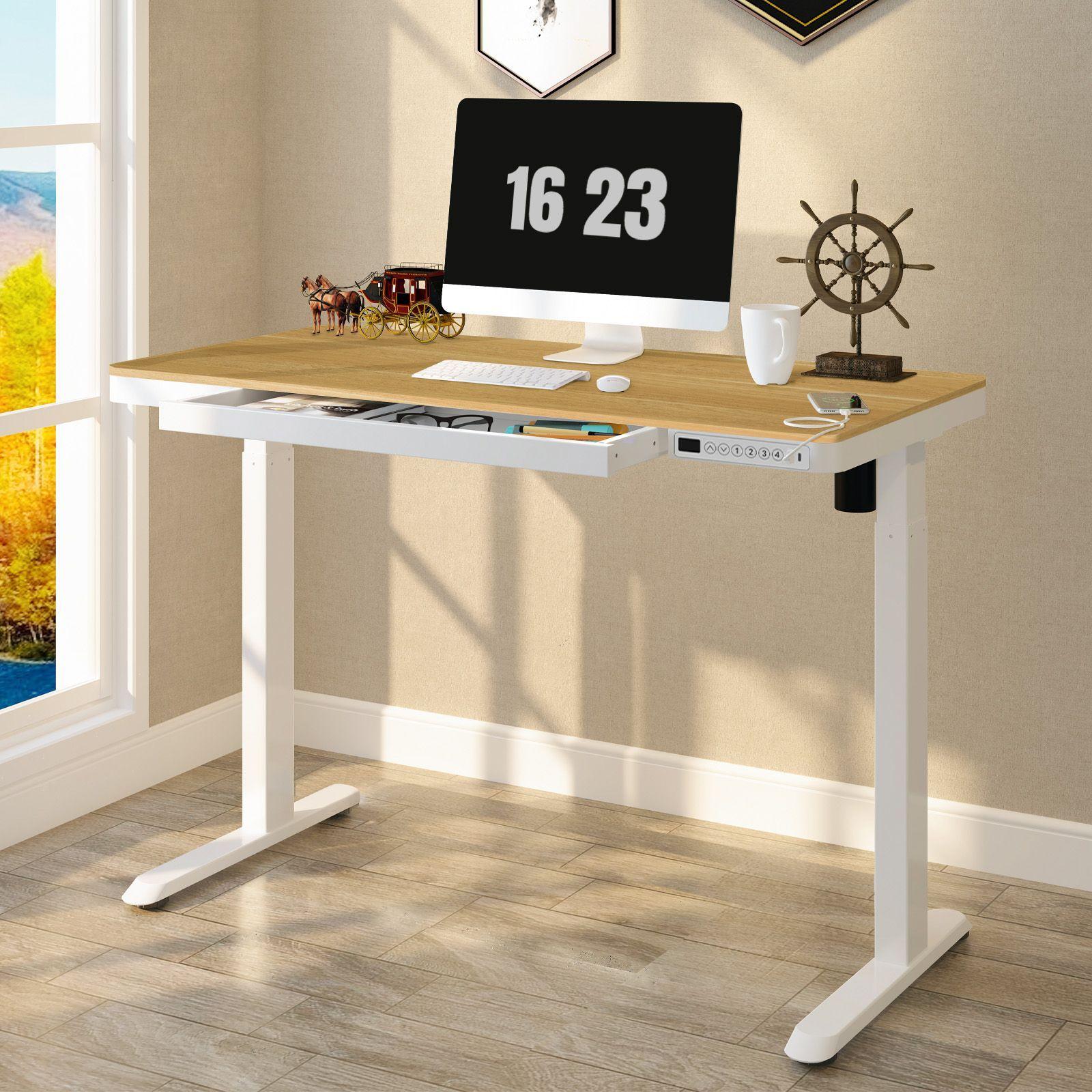 Standing Desk Smart 120 x 60cm Roble-Blanco-5