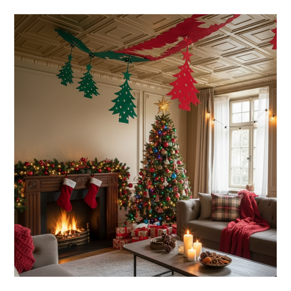 Decoración De Guirnalda Navideña Árbol Diseños Navidad 2025-2