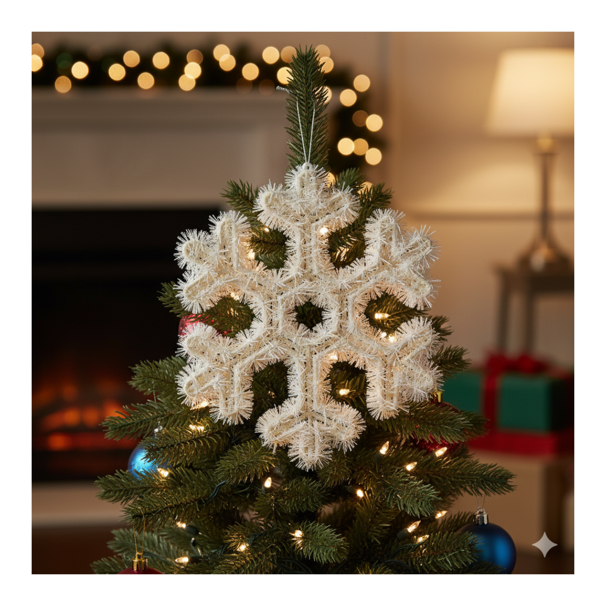 Pack 3 Colgante Copos de Nieve Adorno Para Puerta De Navidad 2025-4