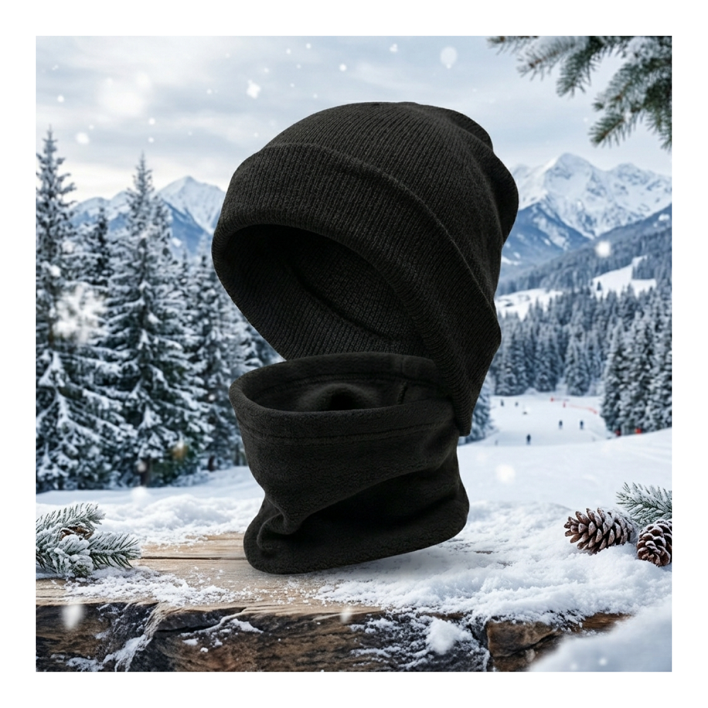 Conjunto Térmico Invierno Gorro Polar Unisex + Cuello-4