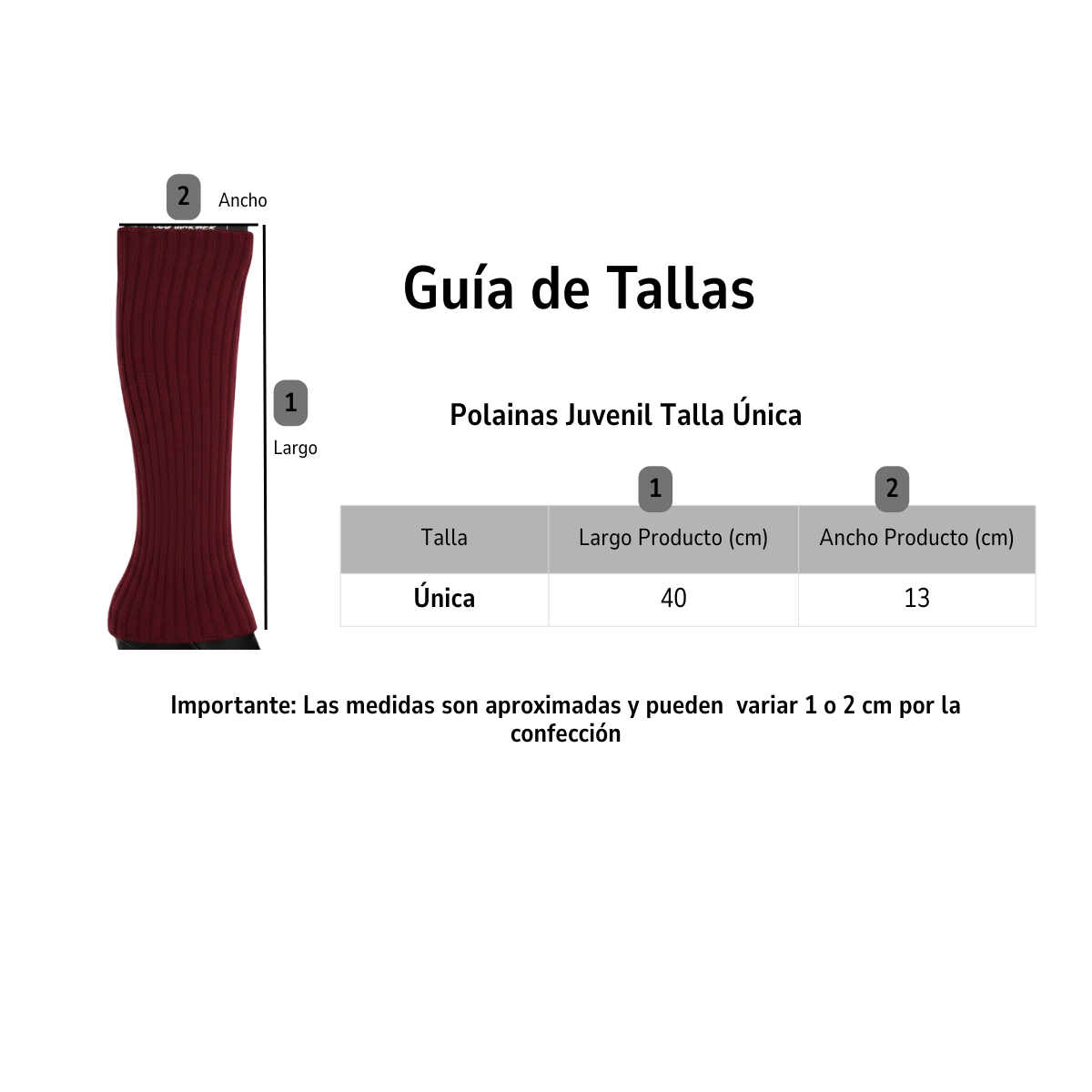 Polainas Calentadores Juvenil Escolar y Uso Diario 100% Lana-3