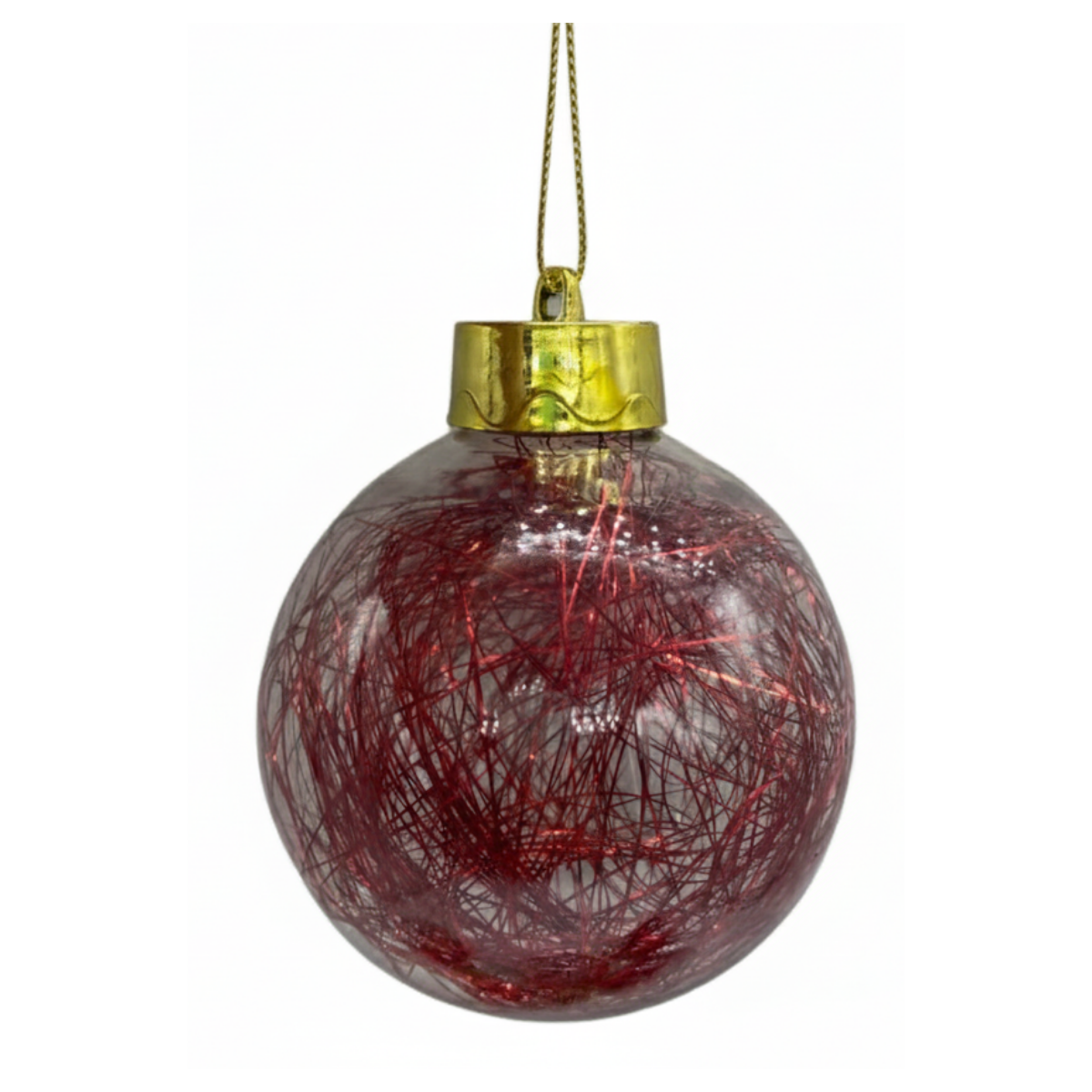 6 Bambalinas 8cm Transparentes Decoración Arbol Adornos Navidad 2025-3