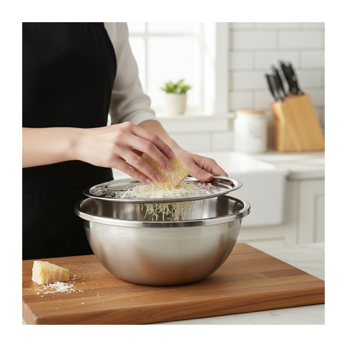 Set de 3 Piezas para Cocina Premium: Bowl, Colador y Rallador Multifuncional-7