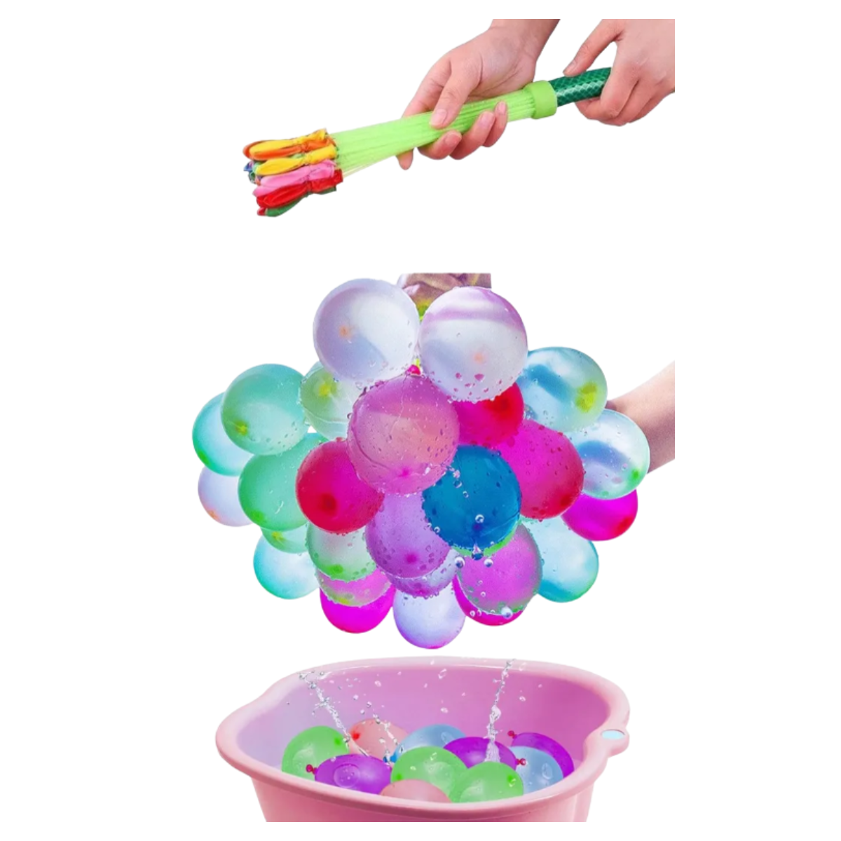 Set 10 Racimos De Bombitas De Agua + Adaptador Verano-5