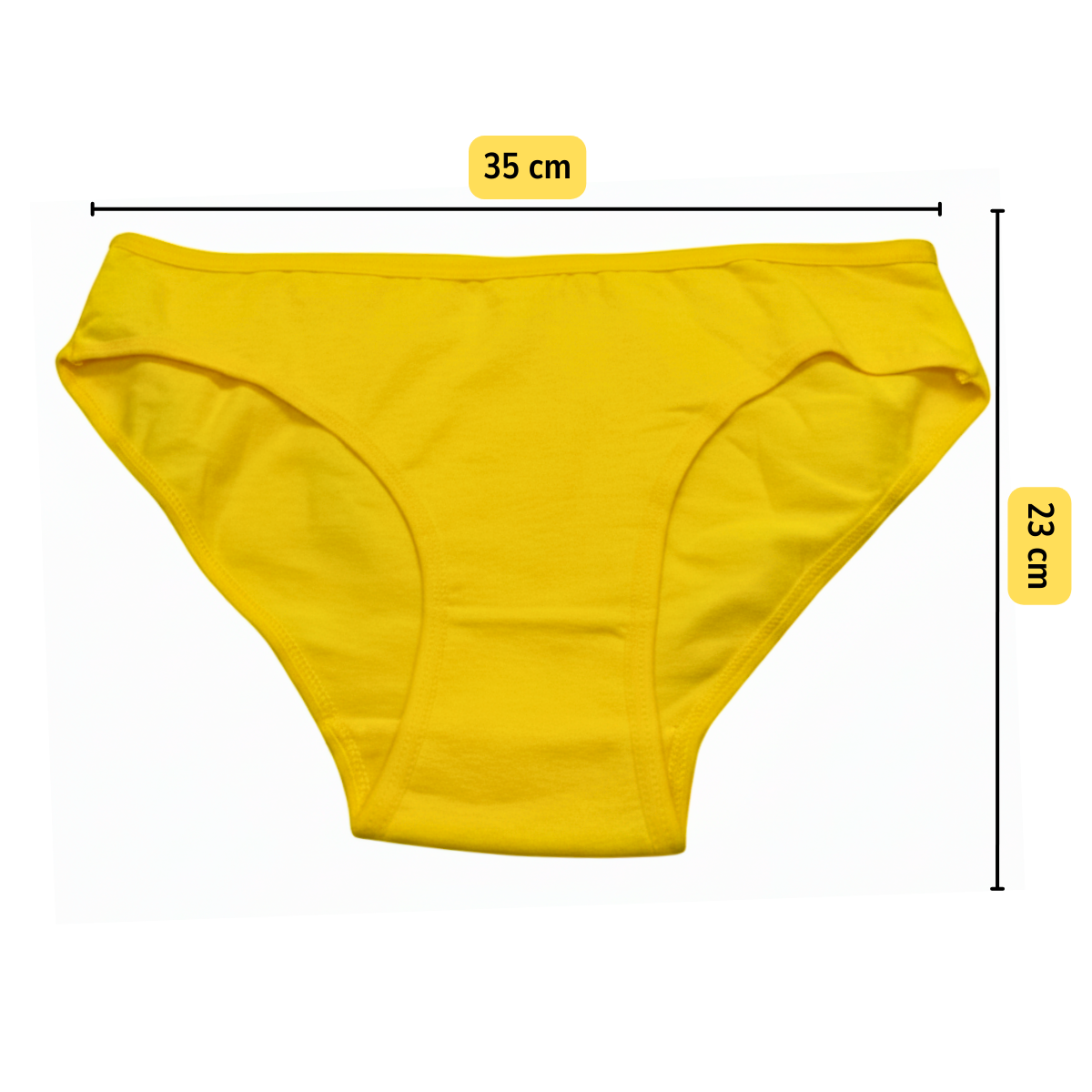 Pantaletas Calzón Calzoncillo Amarillo Talla XL Mujer 95% Algodón y 5% Spandex-3