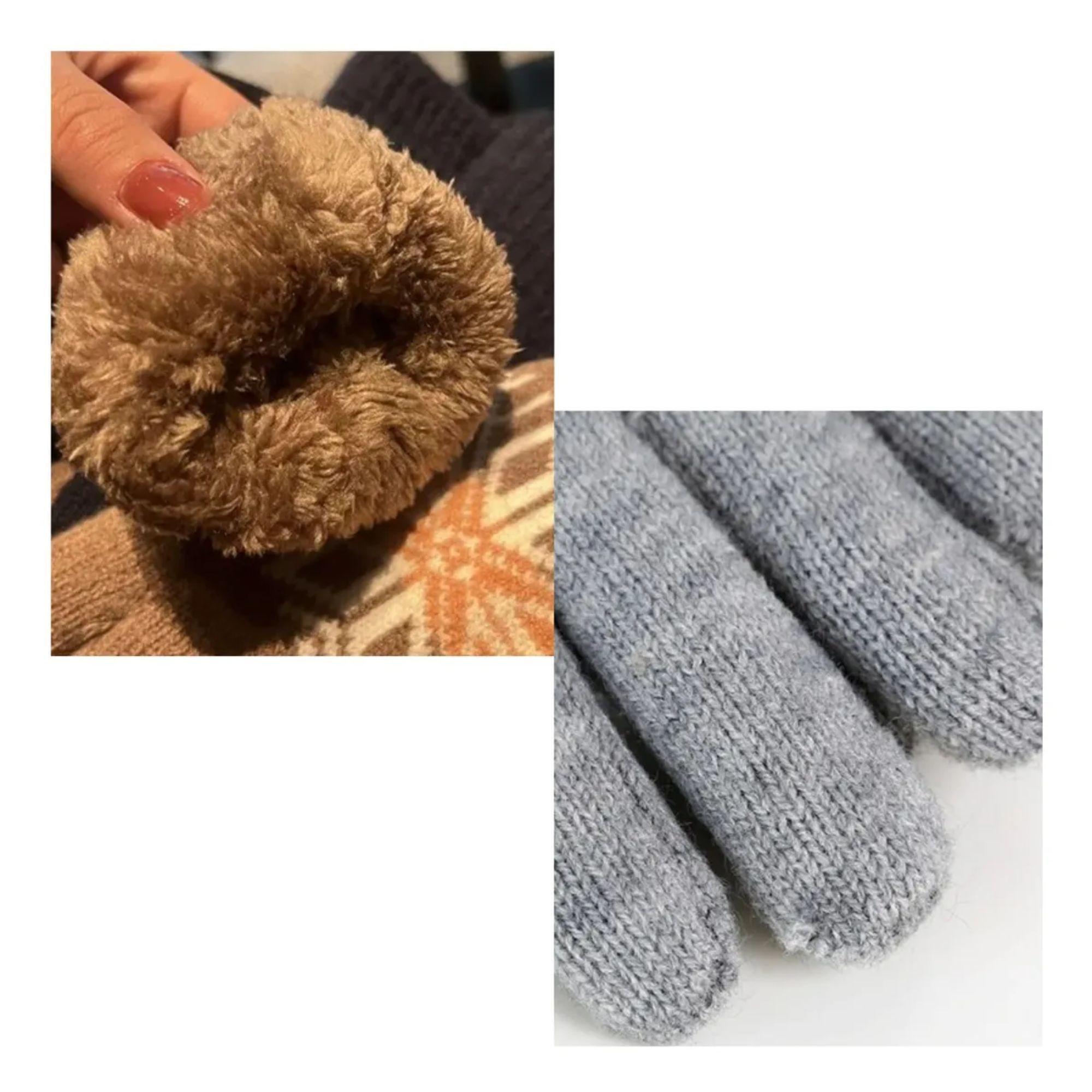 3 Pares Guante De Lana Térmico Con Chiporro Unisex Invierno-5