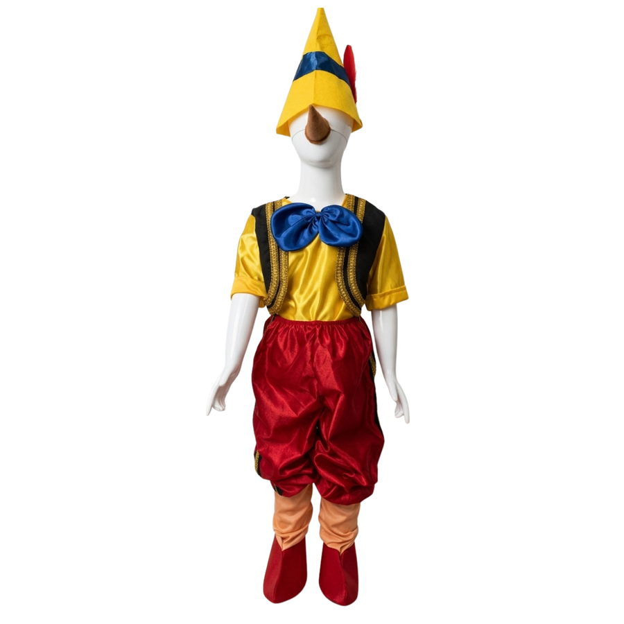 Disfraz De Pinocho Para Niños Completo - Incluye Gorro Y Nariz-0