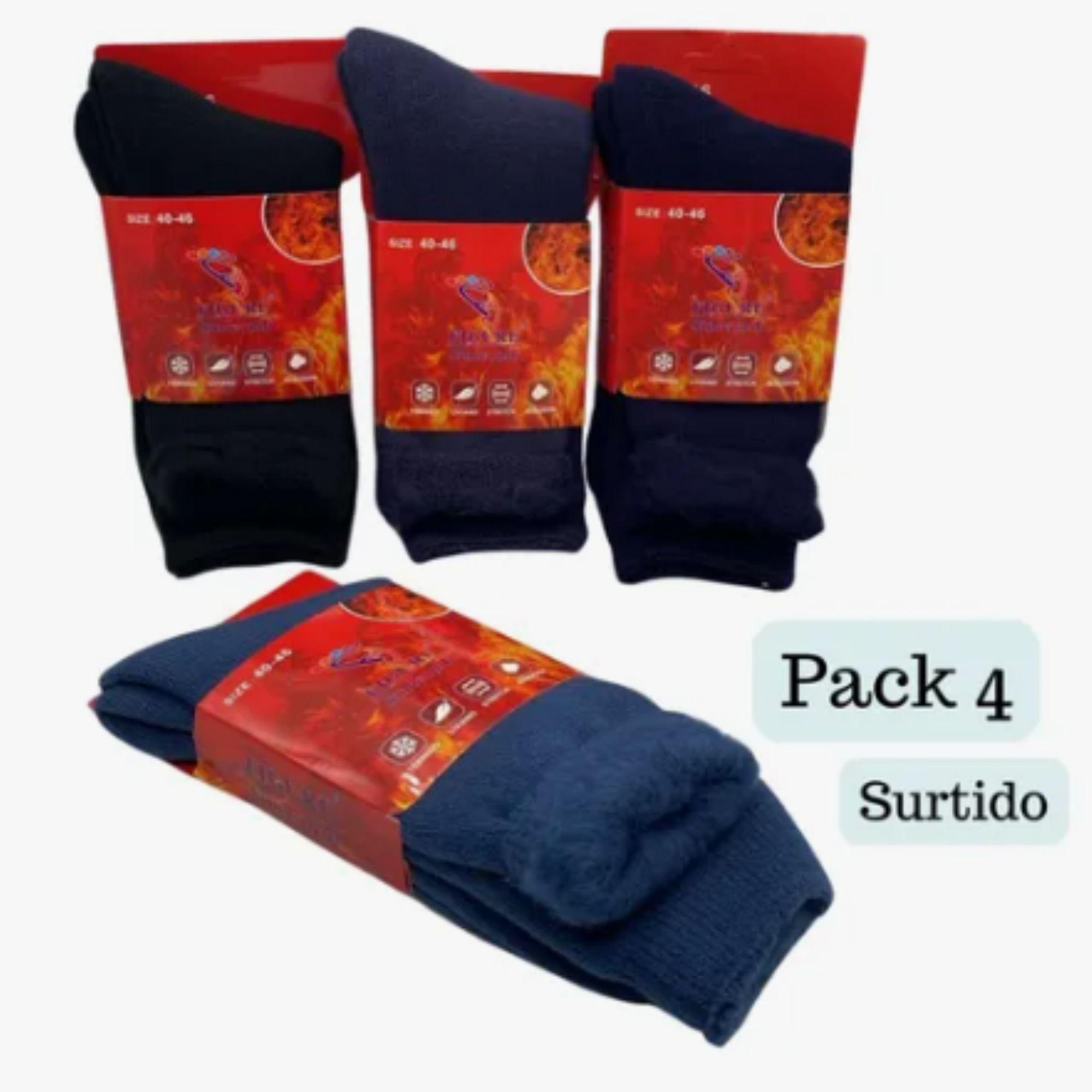 4 Par Calcetines Térmicos Polar Gruesos Terciopelo Suaves Unisex Adulto-2