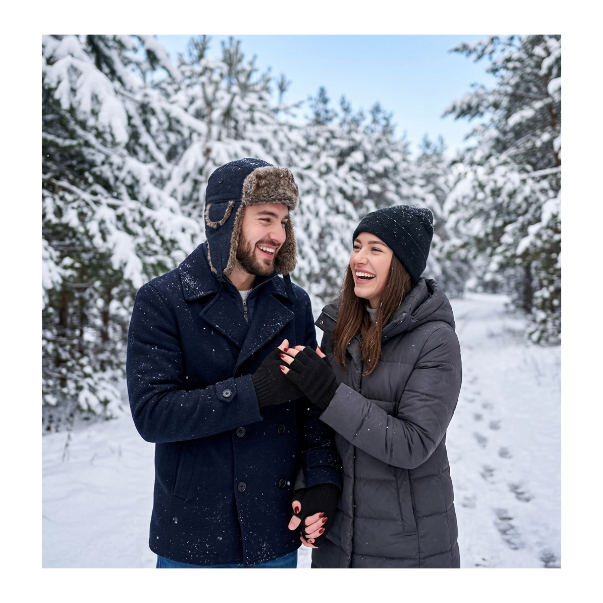 Guantes de Lana sin Dedos Guantes de Invierno Térmicos y Transpirables-4