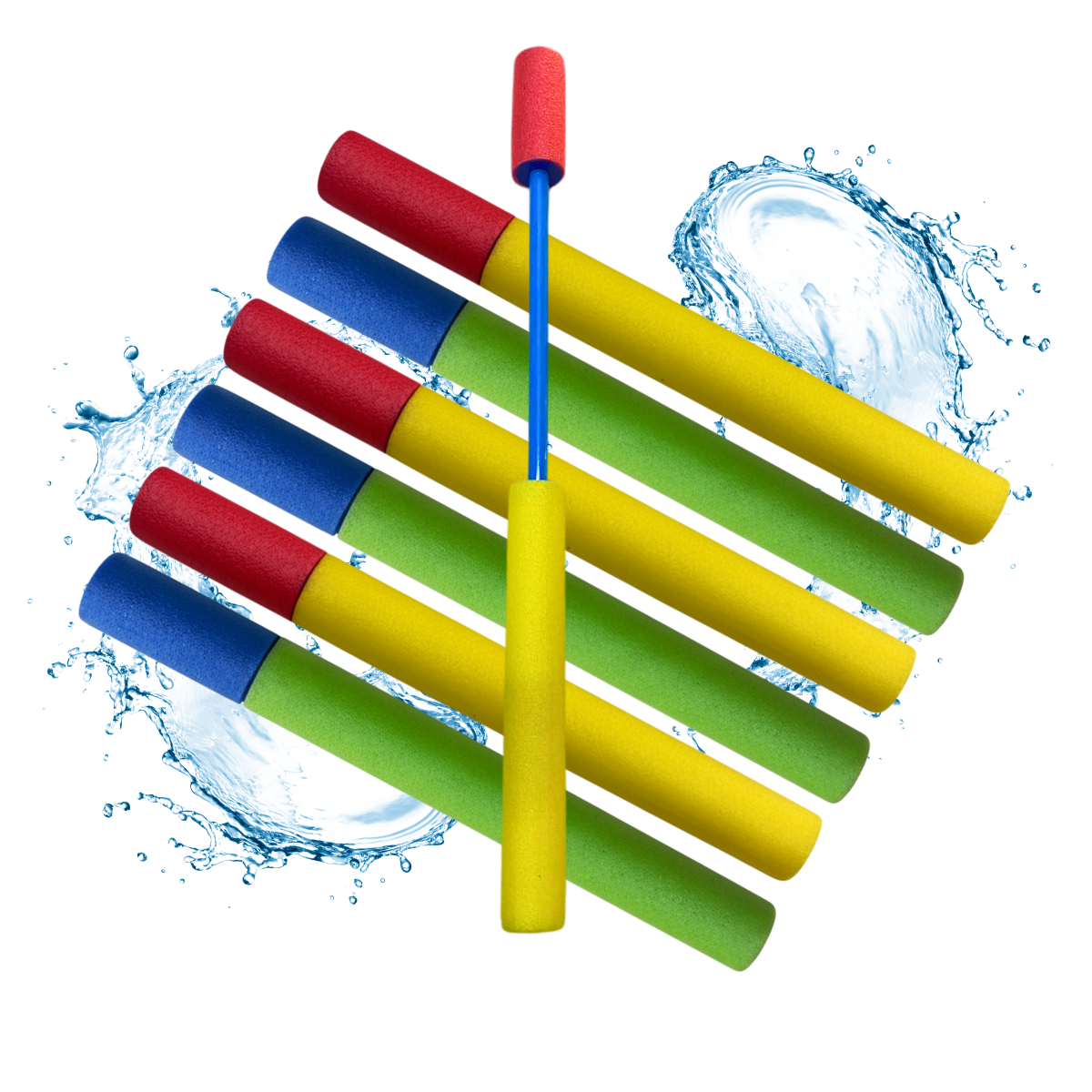Pack 6 Unidades Pistola Lanza Agua Espuma Verano Piscina 30 Cm-4