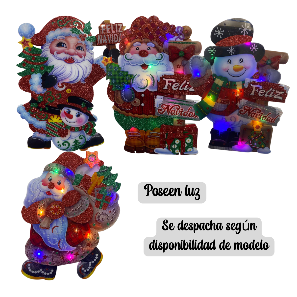 Adorno Navideño Con Luces Decorativos Modelos Surtidos Navidad 2025-3