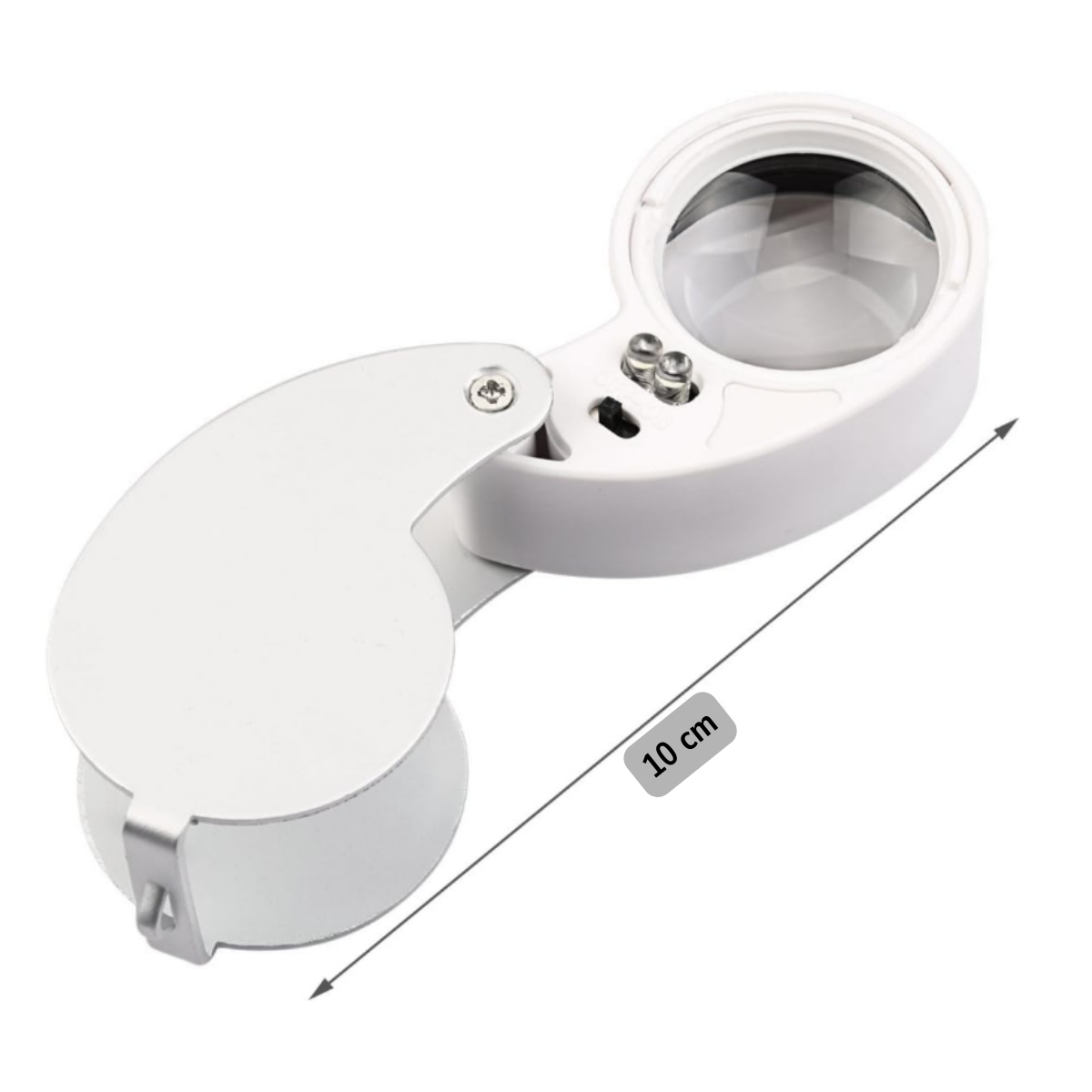 Lupa De Bolsillo 40X-25MM Con Luz LED-2