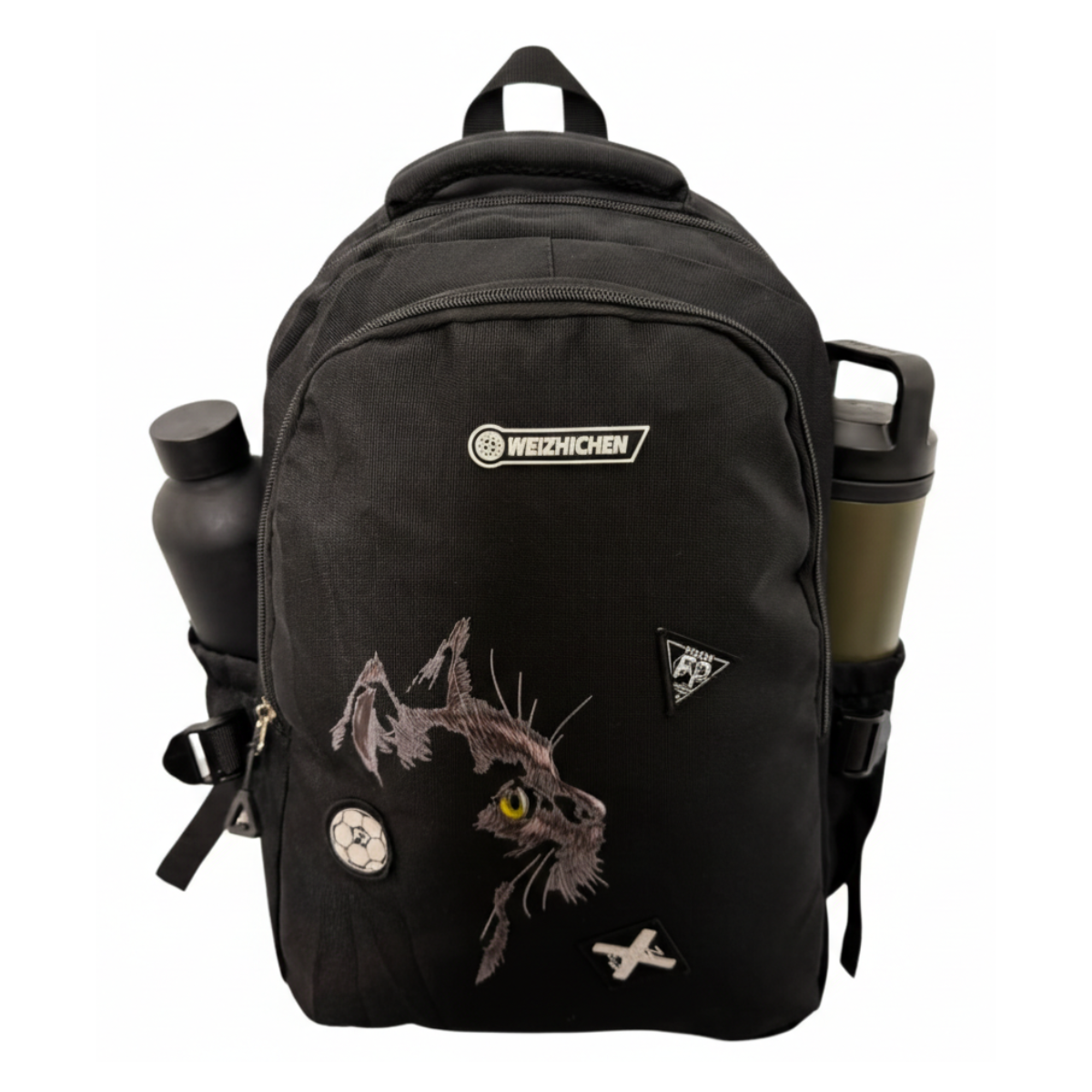 Mochila Bolso Juvenil Estilo Urbano Estampado De Gato 25l-4