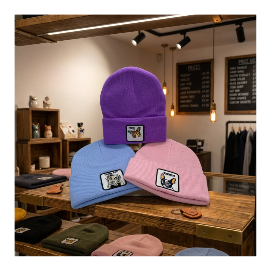 Pack de 3 Gorros Beanies Lana Animales Colores y Diseños Surtidos-6