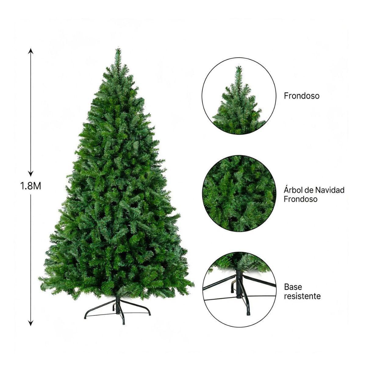 Arbol Navidad De Pino Artificial 180cm-3