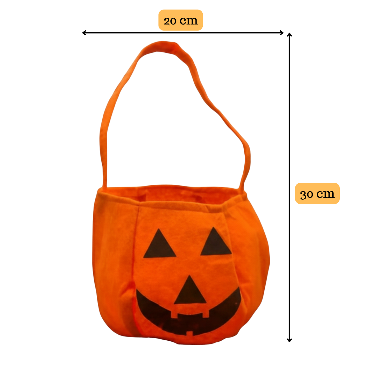 Pack 3 Bolsa Cordón De Tela Calabaza Halloween 2025-2