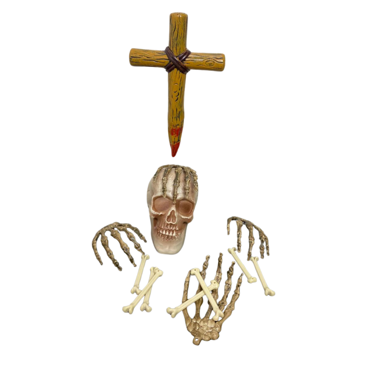 Set Muerte Calavera + Cruz Decoración Fiestas Halloween 2025-1