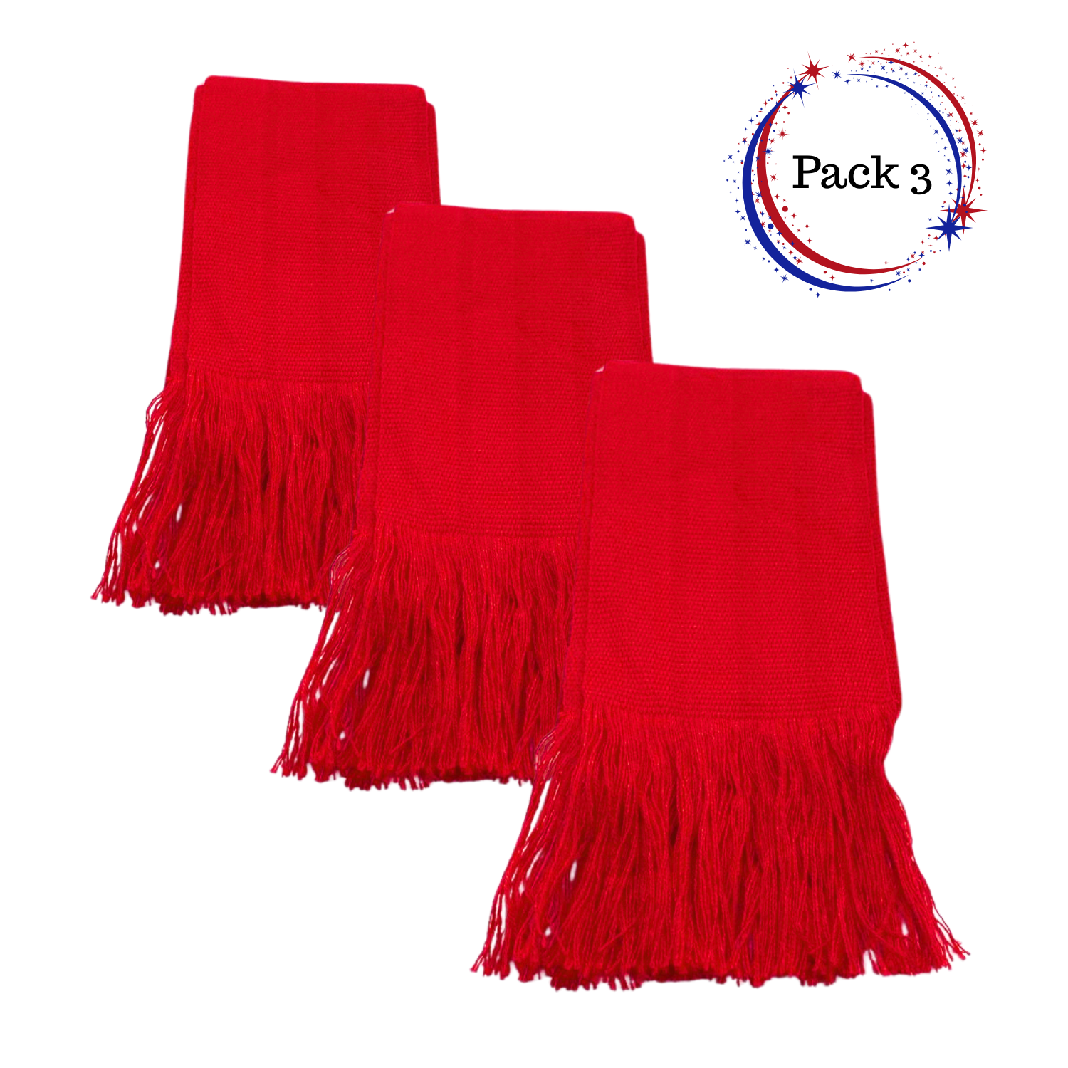 Pack 3 Fajas Traje Huaso Colores Fiestas Patrias Viva Chile 7x105cm-1