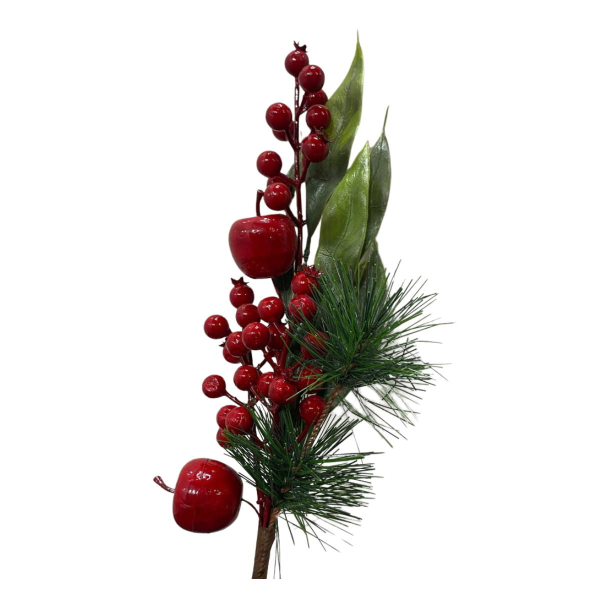 Pack 5 Bayas Ramas Flores Artificiales Acebo Tallos Navidad 2025-2