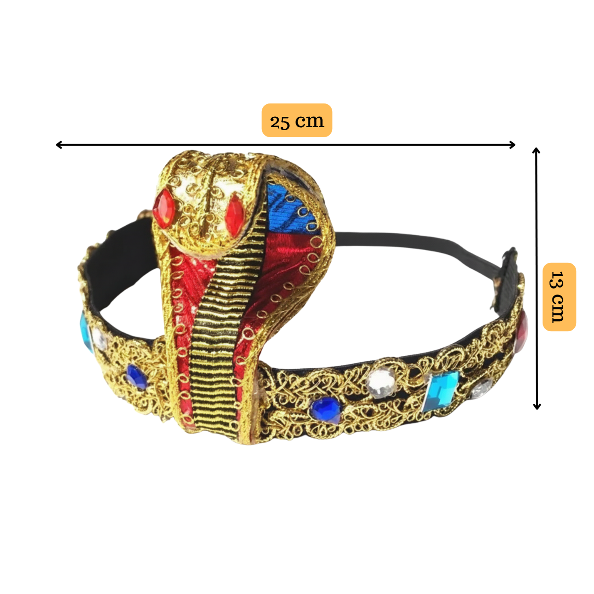 2 Tocados Cleopatra Reina Egipcia Cintillo Halloween 2025-4