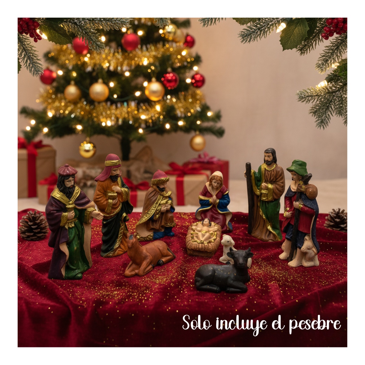 Pesebre Navideño (10) Figuras Navidad Hogar Decoración Nacimiento Navidad 2025-3