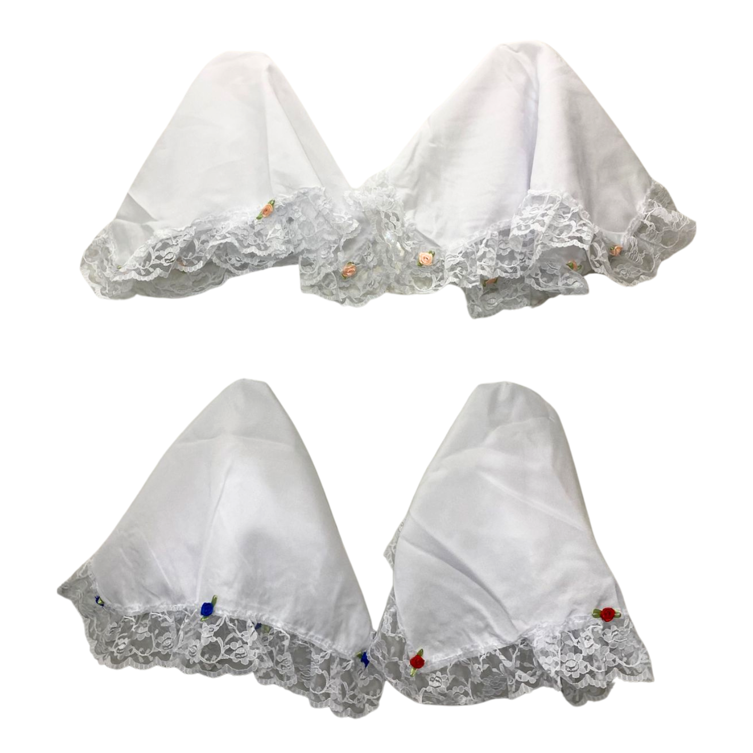 Pañuelo De Cueca Con Velo Blanco Fiestas Patrias-2
