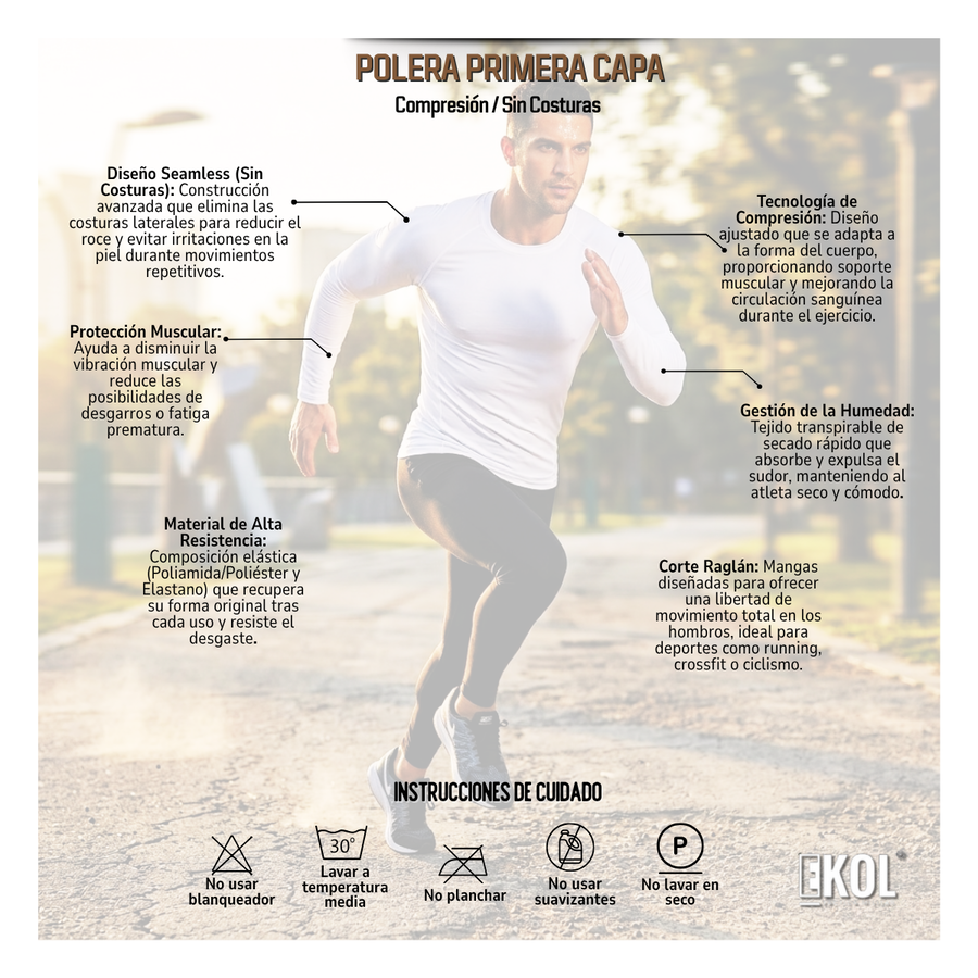 Primera Capa Térmica HombreMujer Sin Costuras Running Outdoor-4