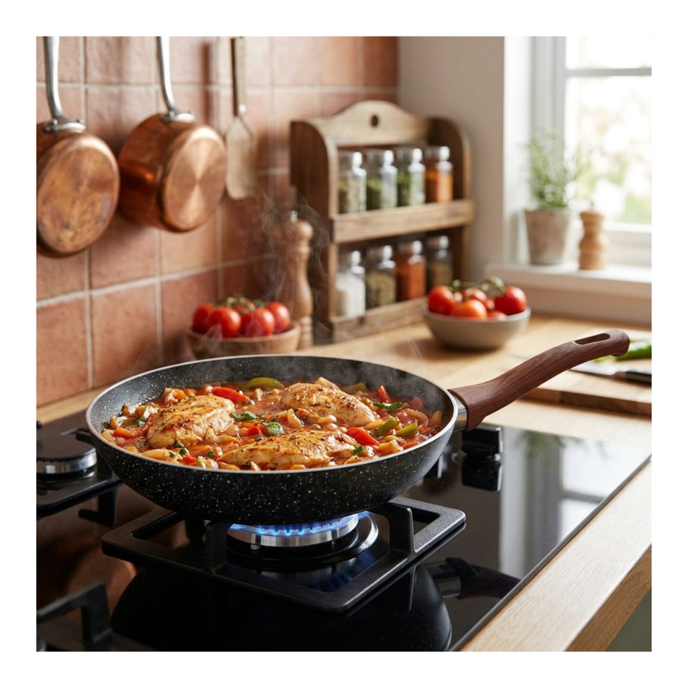 Sartén Wok de Cerámica Hyllis Antiadherente para Inducción 27 cm-0